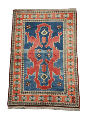 Turkish Karz Tribal Wool Rug 215 x 140 cm (7.05 x 4.59 ft)