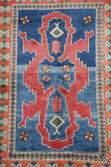 Turkish Karz Tribal Wool Rug 215 x 140 cm (7.05 x 4.59 ft)