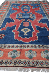 Turkish Karz Tribal Wool Rug 215 x 140 cm (7.05 x 4.59 ft)