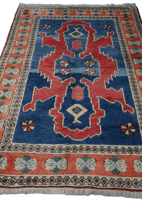 A Turkish Karz Tribal Wool Rug 
