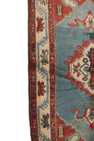 128 x 212 cm Turkish Karz Tribal Wool Rugs Handcrafted Grey Red - Rugoutlet