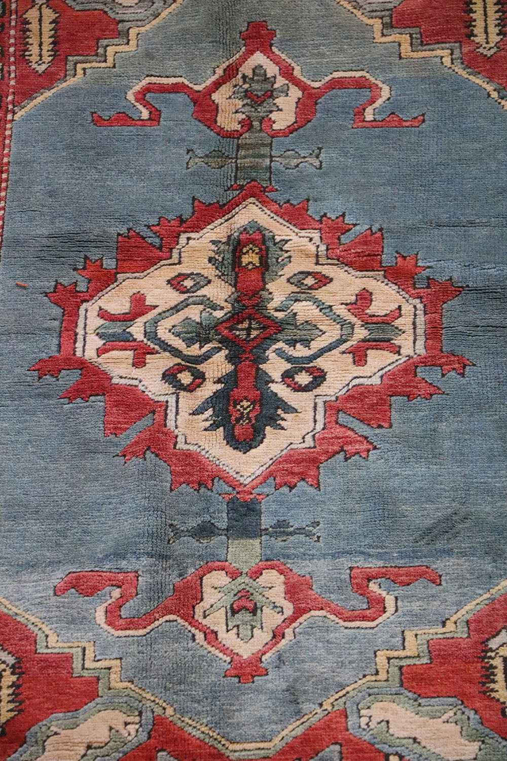 128 x 212 cm Turkish Karz Tribal Wool Rugs Handcrafted Grey Red - Rugoutlet