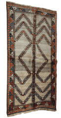 192 x 132 cm Persian Qashqai Tribal Wool Rug Hand-Knotted Beige Colour - Rugoutlet