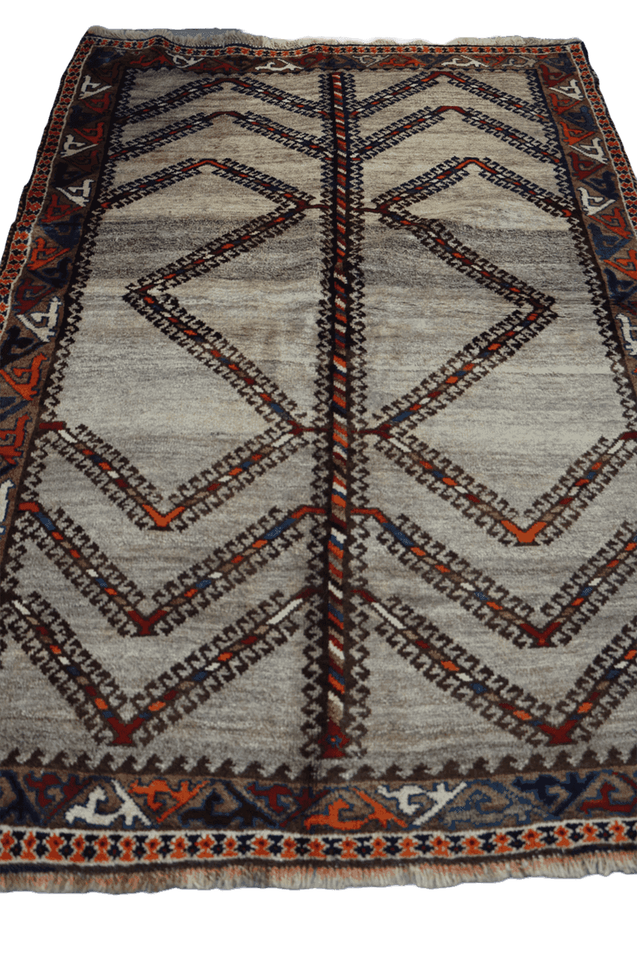 192 x 132 cm Persian Qashqai Tribal Wool Rug Hand-Knotted Beige Colour - Rugoutlet