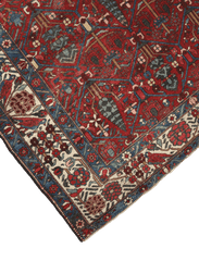 200 x 147 cm Persian Bakhtiar Tribal Wool Rug Hand-Knotted Red Grey Colour - Rugoutlet