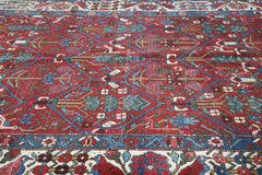 200 x 147 cm Persian Bakhtiar Tribal Wool Rug Hand-Knotted Red Grey Colour - Rugoutlet