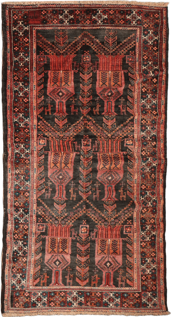 Persian Baluch Tribal Wool Rug 241 x 115 cm (7.91 x 3.77 ft)