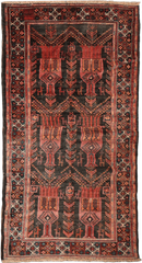 Persian Baluch Tribal Wool Rug 241 x 115 cm (7.91 x 3.77 ft)