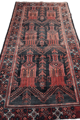 Persian Baluch Tribal Wool Rug 241 x 115 cm (7.91 x 3.77 ft)