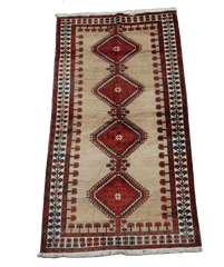 Persian Qashqai Tribal Wool Rug 254 x 138 cm (8.33 x 4.53 ft)