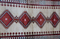 Persian Qashqai Tribal Wool Rug 254 x 138 cm (8.33 x 4.53 ft)