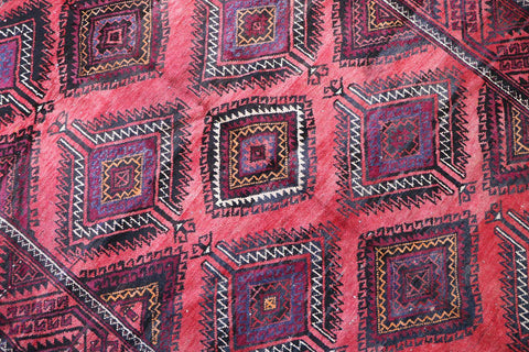 A hand-knotted Afghan Tribal Wool Rug