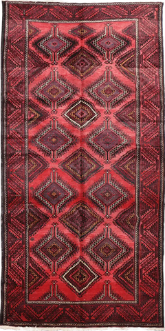 A hand-knotted Afghan Tribal Wool Rug