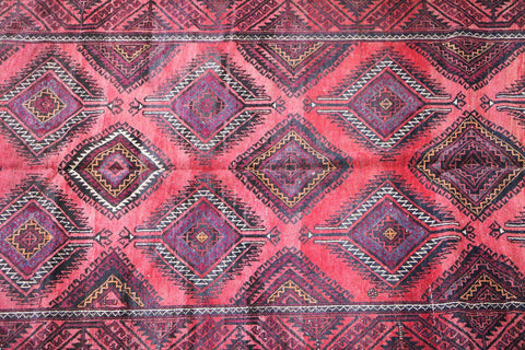 A hand-knotted Afghan Tribal Wool Rug