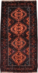 Persian Baluch Tribal Wool Rug 226 x 115 cm (7.41 x 3.77 ft)