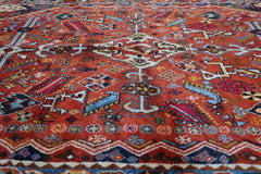 213 x 132 cm Persian Qashqai Tribal Wool Rug Hand-Knotted Multi Colour - Rugoutlet