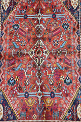 213 x 132 cm Persian Qashqai Tribal Wool Rug Hand-Knotted Multi Colour - Rugoutlet