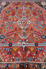 213 x 132 cm Persian Qashqai Tribal Wool Rug Hand-Knotted Multi Colour - Rugoutlet