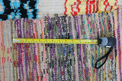 240x165 cm Moroccan Berber Beni Ourain Tribal handmade Wool multicoloured Rug - Rugoutlet