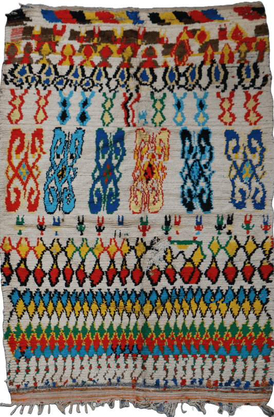 240x165 cm Moroccan Berber Beni Ourain Tribal handmade Wool multicoloured Rug