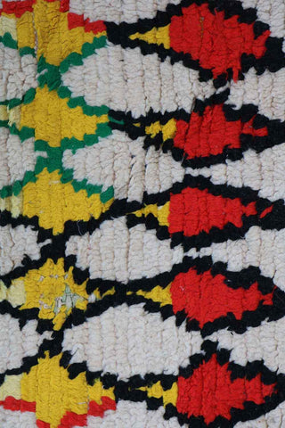 240x165 cm Moroccan Berber Beni Ourain Tribal handmade Wool multicoloured Rug - Rugoutlet