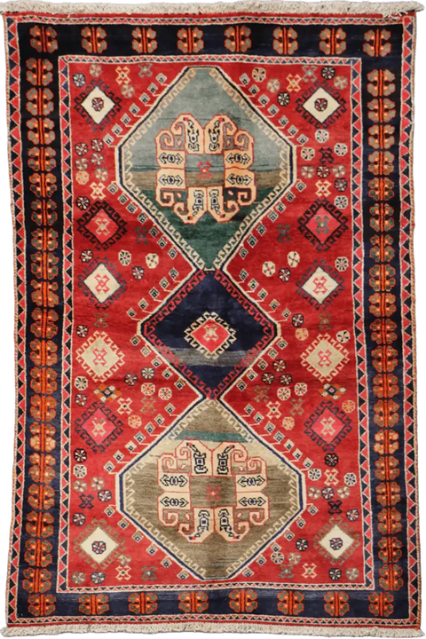 A Persian Qashqai Tribal Wool Rug