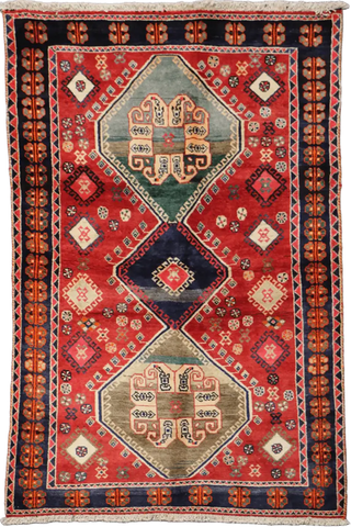 A Persian Qashqai Tribal Wool Rug