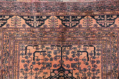 198 x 132 cm Old Afghan Tribal Wool Rug Hand-Knotted Brown Colour - Rugoutlet