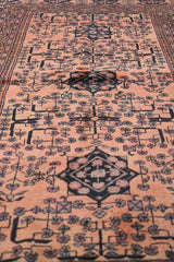 198 x 132 cm Old Afghan Tribal Wool Rug Hand-Knotted Brown Colour - Rugoutlet