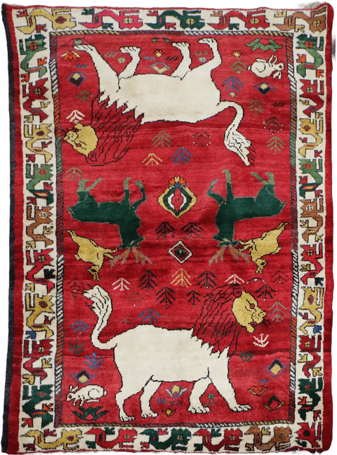 A Persian Qashqai Tribal Wool Rug
