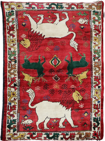 A Persian Qashqai Tribal Wool Rug