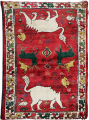 Persian Qashqai Tribal Wool Rug 218 x 135 cm (7.15 x 4.43 ft)