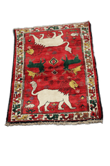 Persian Qashqai Tribal Wool Rug 218 x 135 cm (7.15 x 4.43 ft)