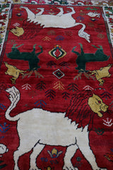 Persian Qashqai Tribal Wool Rug 218 x 135 cm (7.15 x 4.43 ft)