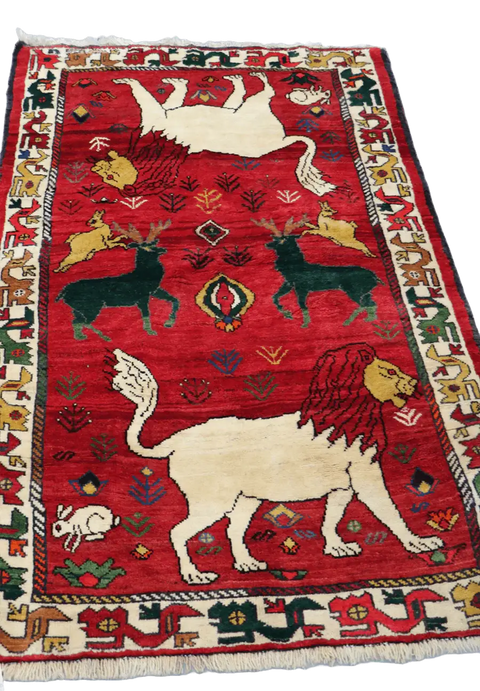 A Persian Qashqai Tribal Wool Rug
