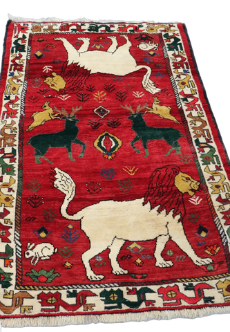 A Persian Qashqai Tribal Wool Rug