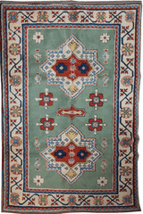 Turkish Milas Tribal Wool Rug 221 x 156 cm (7.25 x 5.12 ft)