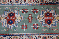 Turkish Milas Tribal Wool Rug 221 x 156 cm (7.25 x 5.12 ft)