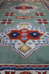 Turkish Milas Tribal Wool Rug 221 x 156 cm (7.25 x 5.12 ft)