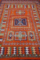 Old Berber Tribal Wool Rug 232 x 142 cm (7.61 x 4.66 ft)