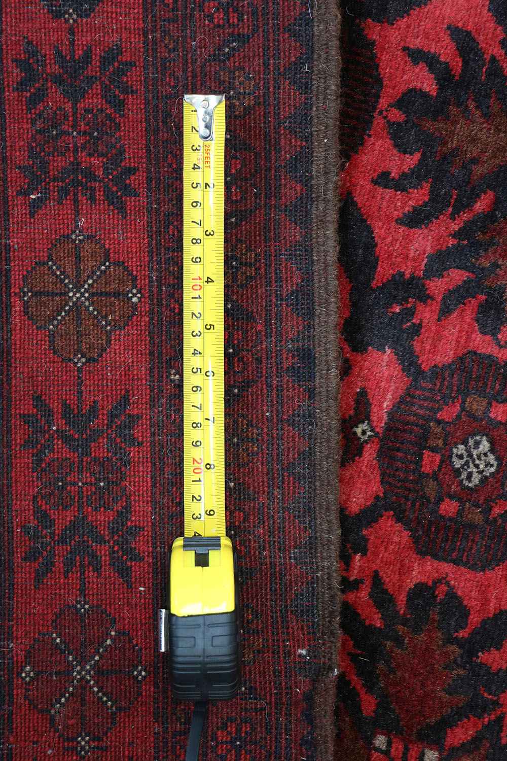 195 x 126 cm Afghan Tribal Wool Rug Hand Knotted Red Colour - Rugoutlet