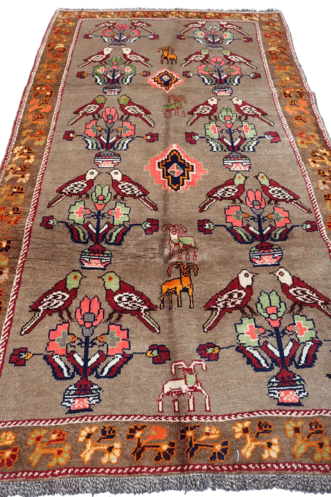A Persian Gabbeh Tribal Wool Rug