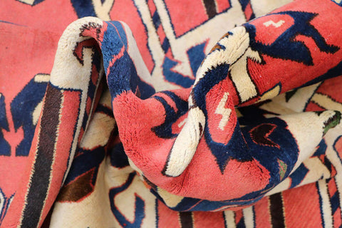 A vibrant Afghan Karegah wool rug