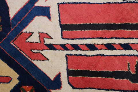 A vibrant Afghan Karegah wool rug
