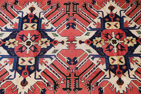 A vibrant Afghan Karegah wool rug