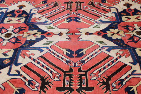 A vibrant Afghan Karegah wool rug