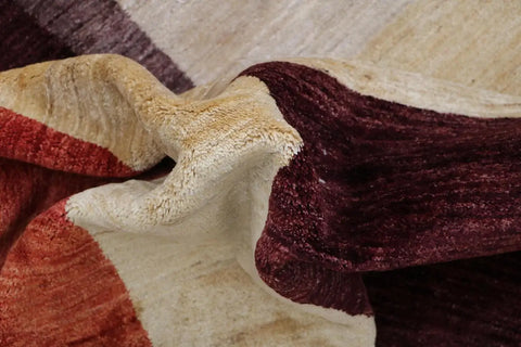 A rectangular Gabbeh tribal wool rug
