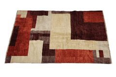 Modern Gabbeh Tribal Wool Rug 230 x 176 cm (7.55 x 5.77 ft)