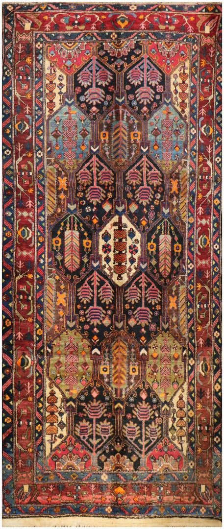 Old Bakhtiar Tribal Rug 293 x 172 cm (9.61 x 5.64 ft)