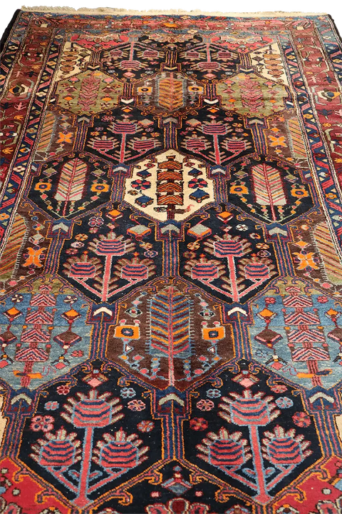 A traditional Bakhtiar tribal rug 